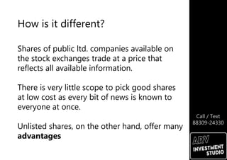 Unlisted Shares Primer | PPTX
