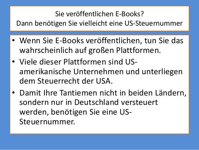 Amerikanische Steuernummer Amerikanische Steuernummer