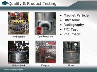 Quality & Product Testing Magnet Particle  Ultrasonic Radiography PMI Test Pneumatic Dye Penetrant Hydrostatic Helium Leak Fatigue Burst 