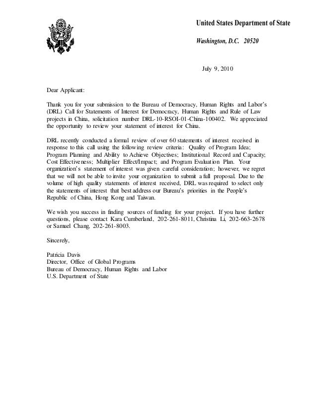 letter thank interview you Us response tang elizabeth drl soi letter post letter thank interview you Us response tang elizabeth drl soi letter post