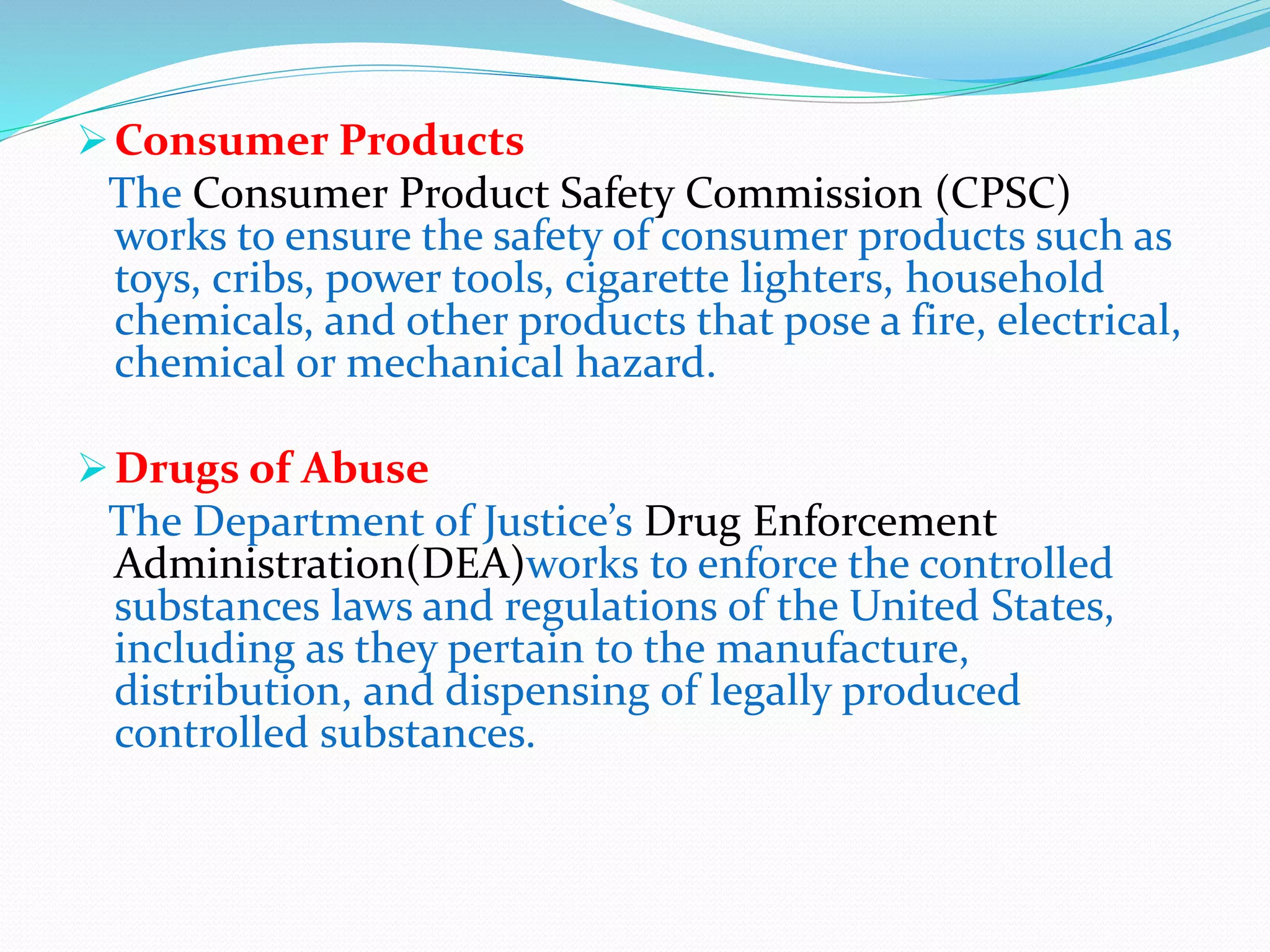 US - FDA Regulatory Agency Overview. | PPTX