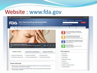 US - FDA Regulatory Agency Overview. | PPTX