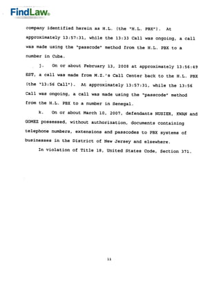 FindLaw | Telephone Hacking Indictment