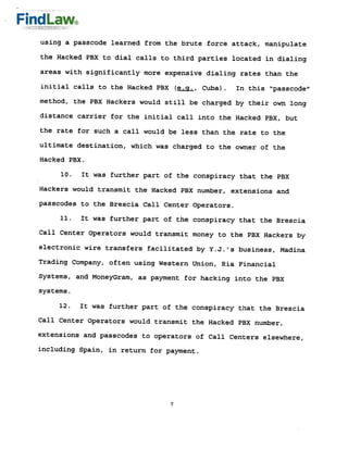 FindLaw | Telephone Hacking Indictment