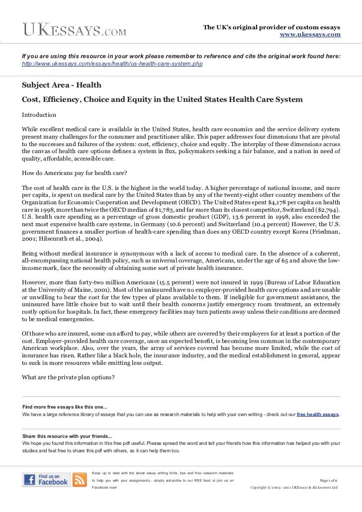 health care should be free argumentative essay