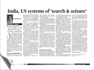 India, US systems of ''search & seizure'