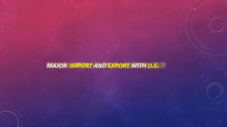 MAJOR IMPORT AND EXPORT WITH U.S.
 