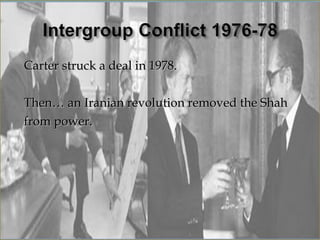 Carter struck a deal in 1978.

Then… an Iranian revolution removed the Shah
from power.
 