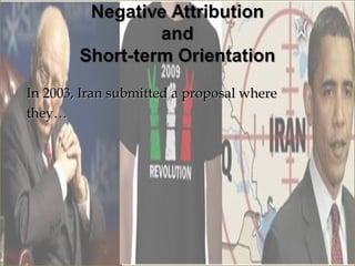 In 2003, Iran submitted a proposal where
they…
 