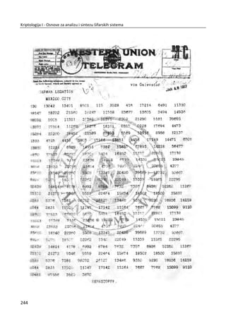 7.3.3. GENERATORI SLUAJNIH BROJEVA
Entropija izvora obiēno se sastoji od neke fiziēke veliēine, kao što su šum, vreme
izvršavanja korisniēkih procesa (npr. taster miša ili tastature) ili kvantni efekti u
poluprovodniku. Pri generisanju sluēajnih sekvenci razne kombinacije ovih ulaza se
mogu koristiti. Rezultat TRNG generatora može se koristiti kao sluēajan broj ili može
predstavljati stanje pseudosluēajnih generatora PRNG.
Da bi se rezultat koristio direktno (bez dalje obrade), izlaz iz TRNG mora da zadovolji
stroge kriterijume sluēajnosti merene statistiēkim testovima kako bi se utvrdilo da se
fiziēki izvori TRNG ulaza pojavljuju nasumiēno. Na primer, fiziēki izvor kao što je
elektronski šum može da sadrži superpozicije redovne strukture, kao što su talasi ili
druge periodiēne pojave, koji mogu biti sluēajni, ali primenom statistiēkih testova oni
nisu posledica sluēajnosti.
Za kriptografske svrhe, izlaz TRNG-a treba da bude nepredvidiv. MeĜutim, neki fiziēki
izvori kao što je vremenski vektor mogu biti priliēno predvidivi. Ovakvi problemi
rešavaju se kombinovanjem razliēitih izvora i dobijeni rezultat se daje na ulaz TRNG-a.
MeĜutim postoji moguđnost da dobijeni rezultati TRNG-a ne mogu prođi neke od
statistiēkih testova. Za ispitivanje kvaliteta generisanog niza koristi se mnoštvo
testova. MeĜutim ne postoji jedan univerzalni test na osnovu koga se može tvrditi da
je odreĜeni niz generisanih brojeva potpuno sluēajan i da poseduje sve osobine
sluēajnosti. Na osnovu rezultata testova je moguđe zakljuēiti da li niz pokazuje neke
od osobina koje bi pokazivao niz generisan od strane idealnog generatora (prirodne
pojave). Nasuprot tome, na osnovu rezultata se može sigurno zakljuēiti da neki niz
brojeva nije sluēajan, odnosno da generator radi loše.
Prilikom ispitivanja sluēajnih nizova potrebno je odrediti statistiēku vrednost pomođu
koje se odreĜeni rezultat prihvata ili odbacuje. TakoĜe je potrebno odrediti kritiēnu
vrednost za koju se ne oēekuje da đe biti promašena. Kritiēna vrednost bi
predstavljala veoma malu verovatnođu realizacije odreĜenog dogaĜaja. Na osnovu
pomenutih vrednosti se odreĜuju granice preko kojih se ne sme iđi ili ispod kojih se
dobijena statistiēka vrednost ne sme spuštati. U skladu sa tim generisani nizovi se
smatraju sluēajnim ili suprotno generatori se smatraju neispravnim. Mera sigurnosti
sa kojom se generator prihvata ili ne, naziva se nivo znaēaja. Prevelika odnosno,
210
Kriptologija I - Osnove za analizu i sintezu šifarskih sistema______________________________________________________________________________________
 