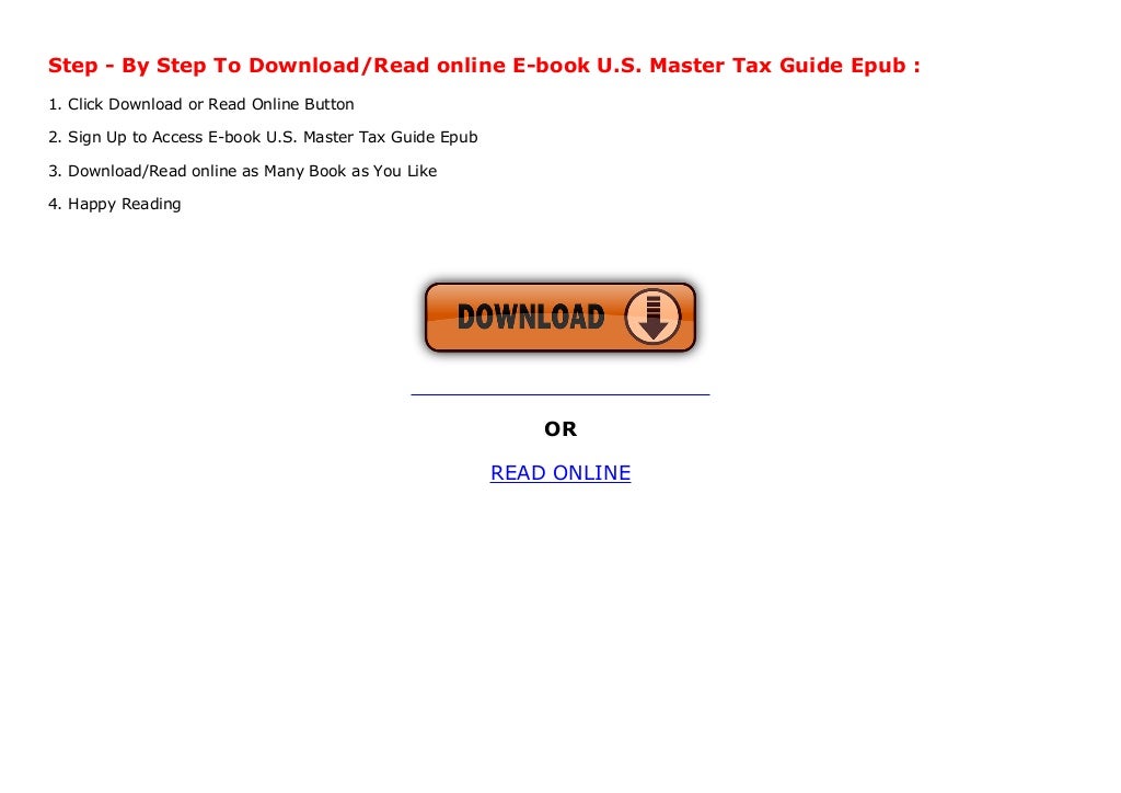 E book U S Master Tax Guide Epub