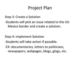 Us mexico border issues project | PPT