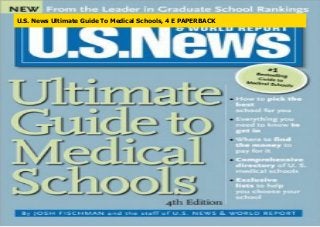 U.S. News Ultimate Guide To Medical Schools, 4 E PAPERBACK
 