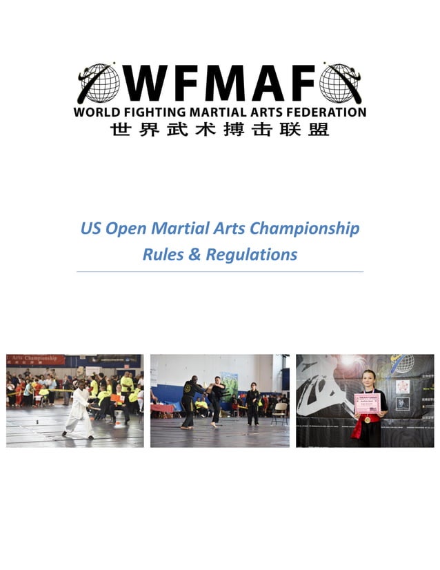 US Open Martial Arts Championship Rules and Regulations PDF