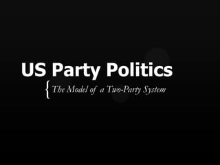 US Party Politics
  { The Model of a Two-Party System
 