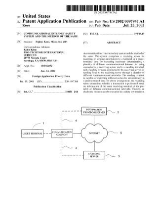 Us2002 0097847(Patent Application Profile)