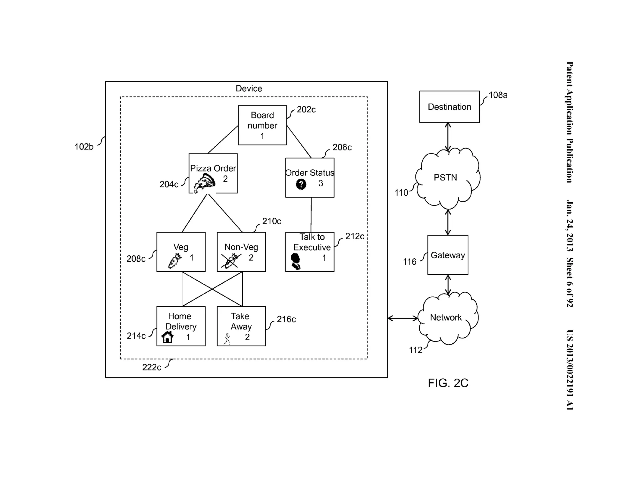 1 o2b .J I ' I 
I 
208c ./I 
214c 
Device 
Board 
number 
1 
/ ~06c 
rder Statu 
204c .J I l'i"» ~ I I 8 3 I 210c 
I 
Talk to I _ 212c 
Veg Non-Veg Executive 
#1 )K2 ' 1 
Home 
Delivery 
Take 
Away 
216c 
Q1 1: 2 
/. : 
-----2:22~-Jr------------------- ------------------------------- 
108a 
Destination 
: 110 I 
I 
I 
I 
I 
I 
FIG. 2C 
"'= ~..... . 
('D .=..... 
~ '-.e... (') 
~........ .. 0 = ="'= 0-...". (') 
~........ .. 0 = 
;­:= 
N 
~ ... 
N 
0.. .. 
(.H 
rFJ =­(' 
D 
('D ...... 
0 
0.. .. 
0 
N 
c 
rFJ 
N 
0.. .. 
.(...H_ 
0 
0 
N 
.N.. . 
..0.. 
>.... 
 