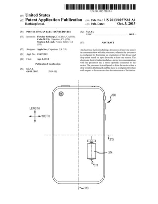 Apple patent for protecting devices when they fall