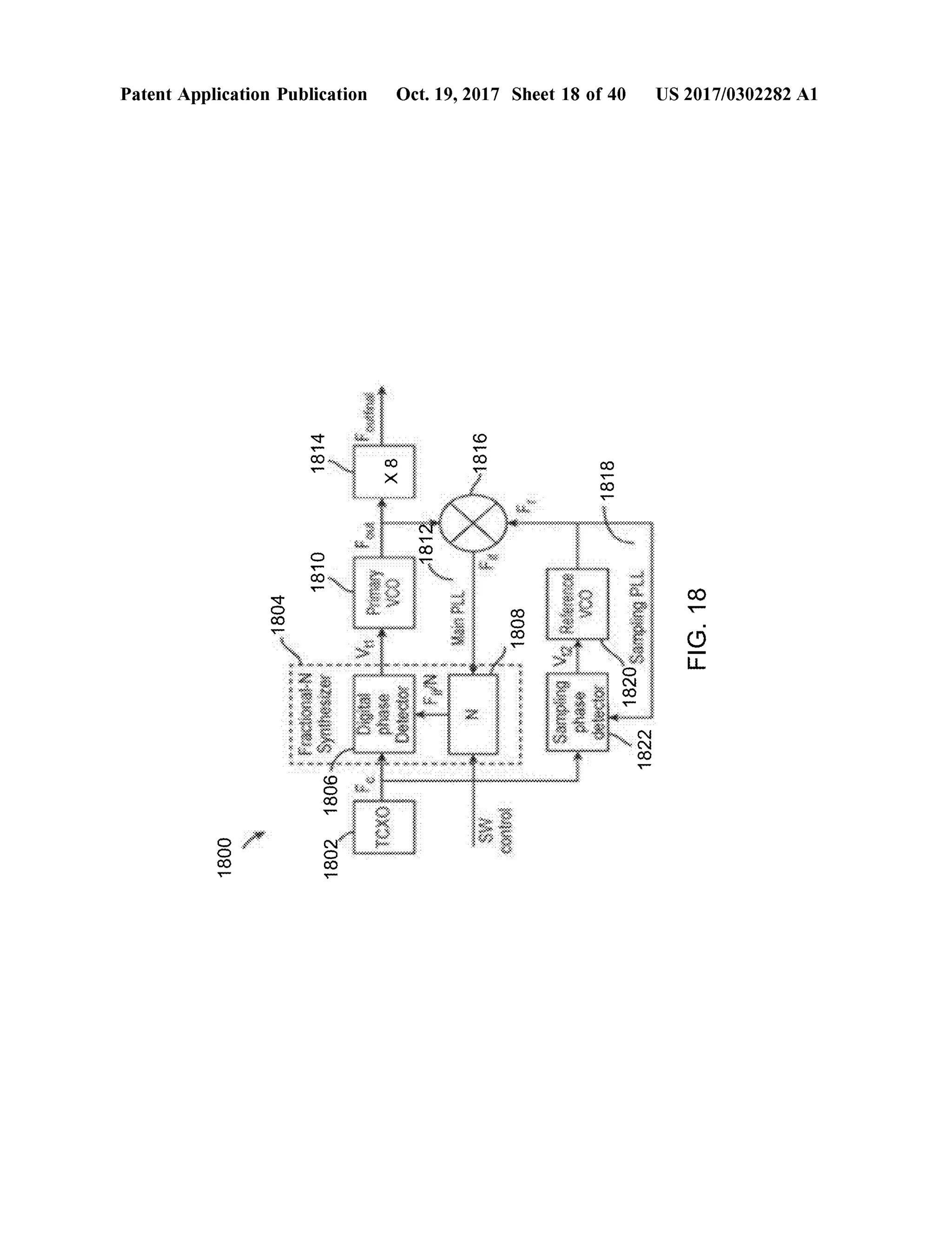 1800?
Patent Application Publication
1804
:
:
18021806.
??
1810
1814 X8
1812
1816
1808
Oct.19,2017 Sheet 18 of 40
??????
theight
1818
1822
1820xxx?? FIG.18
US 2017/0302282A1
 