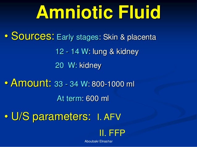 normal amniotic fluid
