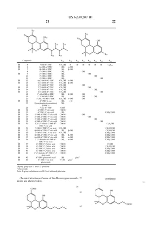 U S6630507 Cannabis