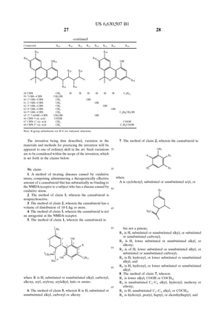 U S6630507 Cannabis