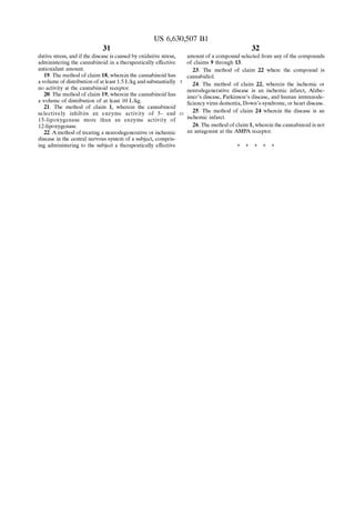 U S6630507 Cannabis