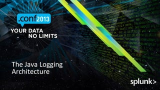 The	
 Java	
 Logging	
 
Architecture	
 

 