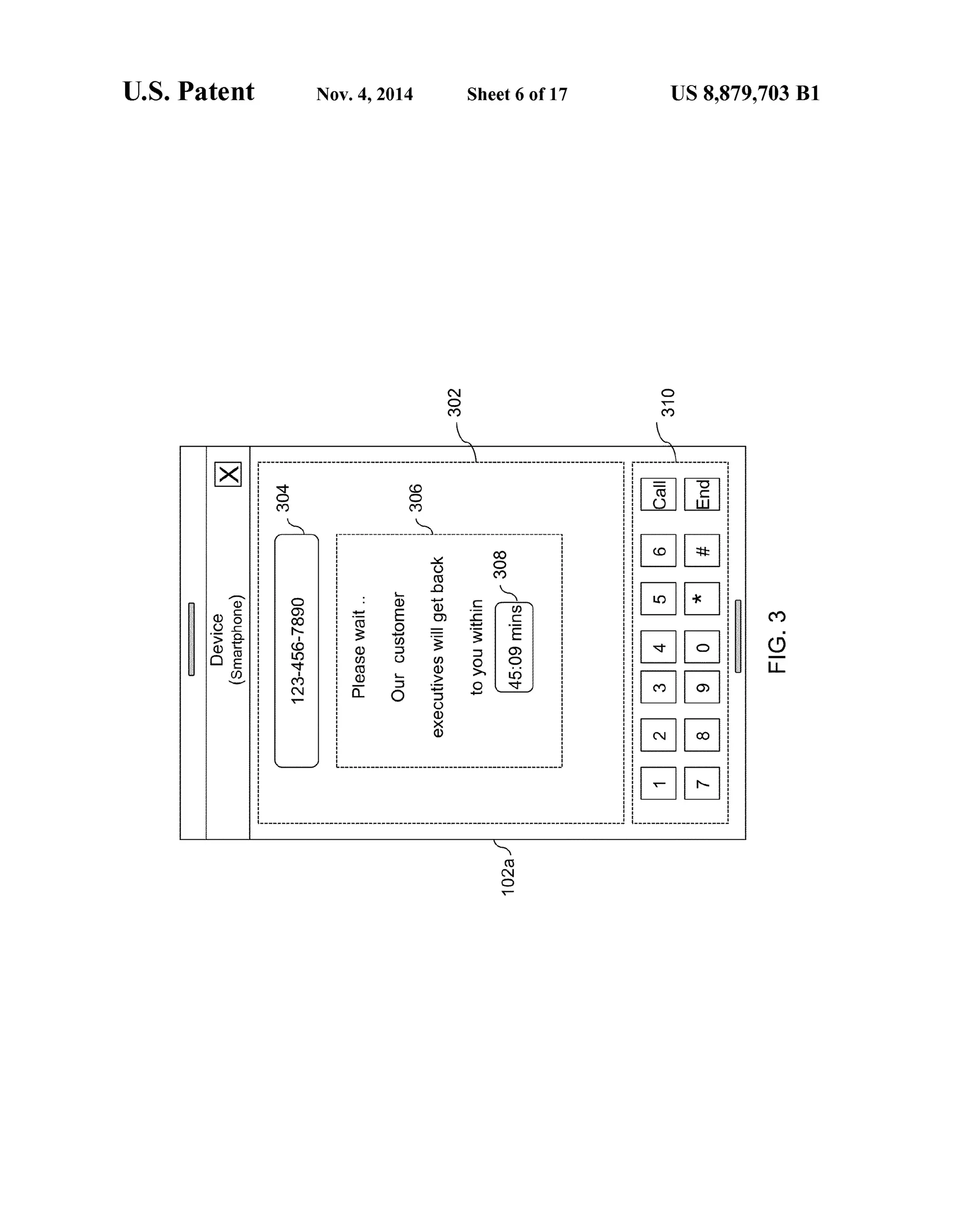 ?•••••••••••••••••••????????????????
US 8,879,703 B1
0||9
;-------------------------------------------------------------------------------------+(ououdueus)
U.S. Patent
 
