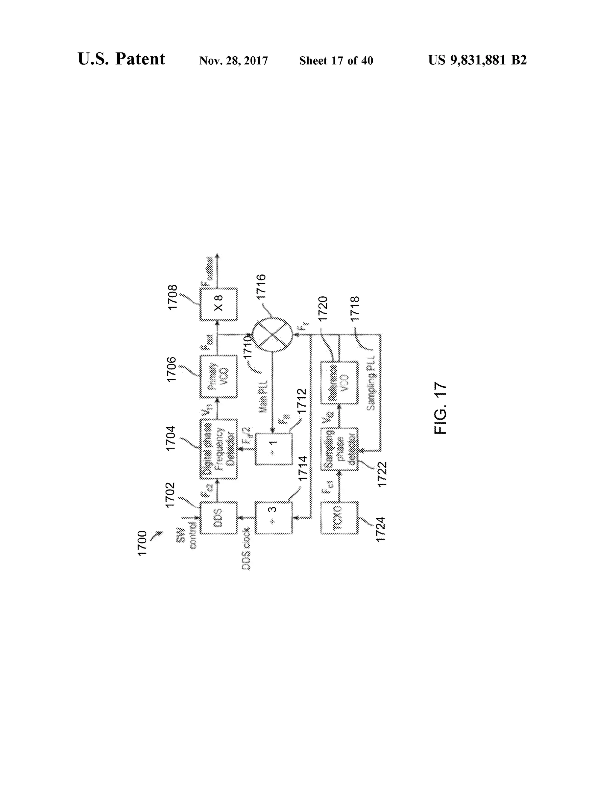 U .S . Patent
1700
1702
1704
1706
1708
ons
170417081798thenex-Manipulad1716
X8mm
wiiiiiii
O
Nov.28,2017
1710
1716716
3
wwwwwwwwwwwwwwwwwwwwwwwwwwwww
1714
1712
anno1720
SwingVoce
Sheet 17 of 40
en1718
«««««««««
SamplingPull
1724
1722
FIG.17
US 9,831,881 B2
 
