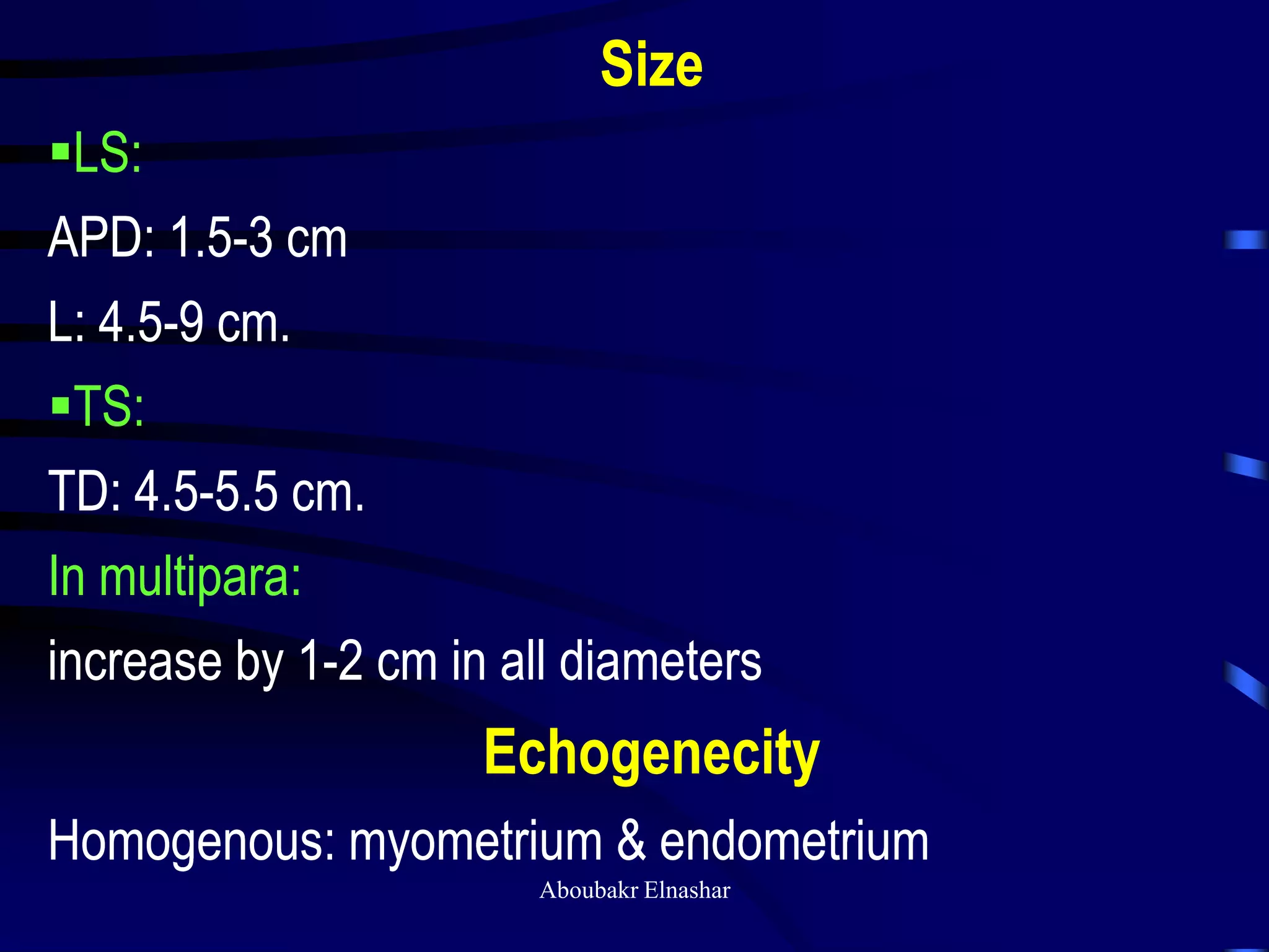 Uturus Graph Ultrasonography of the uterus | PDF