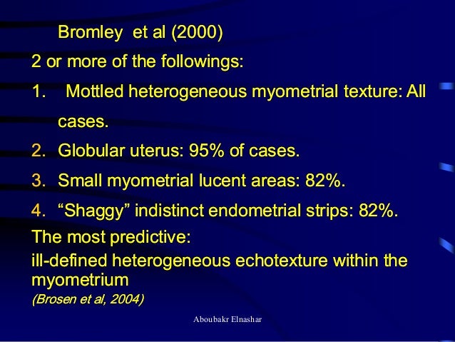 Ultrasonography Of The Uterus