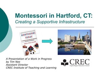 Montessori in Hartford, CT: Creating a Supportive Infrastructure A Presentation of a Work in Progress by Tim Nee Assistant Director CREC Institute of Teaching and Learning 