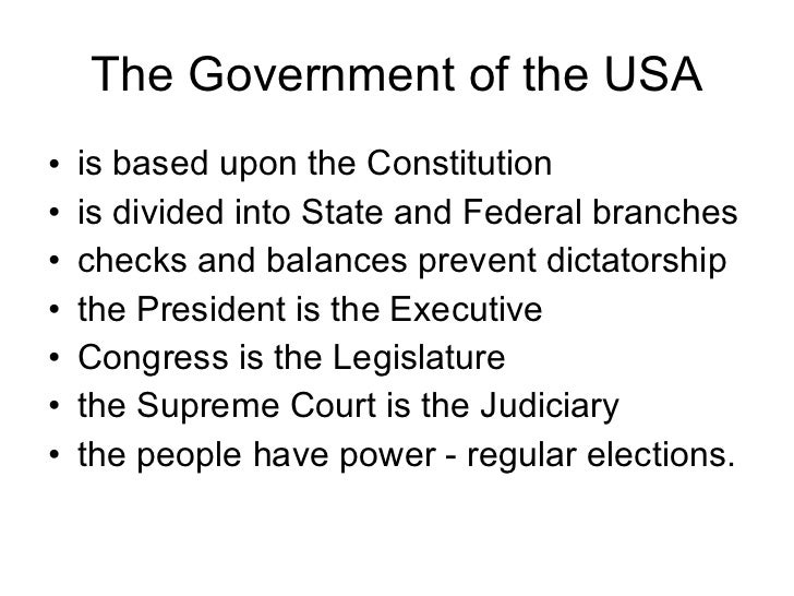 us system of government what form of government is the us federal government