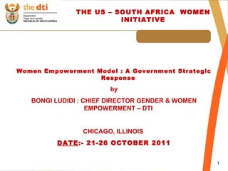THE US – SOUTH AFRICA  WOMEN INITIATIVE ,[object Object],[object Object],[object Object],[object Object],[object Object]