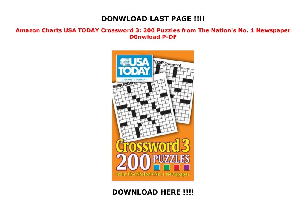 Amazon Charts USA TODAY Crossword 3 200 Puzzles From The Nation s