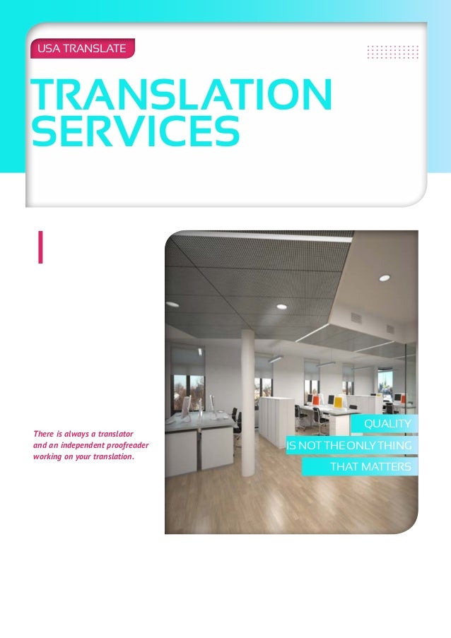 Usa Translate translation company in El Paso, TX brochure