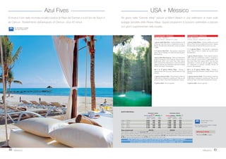 45New York
Park Central (4 stelle)
870 Seventh Avenue, 56th Street - 10019 Midtown
QUOTE INDIVIDUALI
solo pernottamento in in in primo secondo
doppia singola uso tripla bambino bambino
CAMERA STANDARD
1-APR 11-APR 190 380 150 70 23
12-APR 30-APR 165 330 135 72 23
1-MAG 31-MAG 160 320 132 80 23
1-GIU 31-AGO 155 310 130 75 23
1-SET 30-NOV 195 390 150 60 23
Camera doppia standard = 1 “queen bed”. Max occupazione 4 persone in camera
standard con 2 letti. Bambini = minori 18 anni. Family Plan: un bambino può essere
alloggiato anche gratis in camera doppia standard con letto queen con 2 adulti,pagherà
in loco l’eventuale letto extra (“rollaway”), se disponibile, al costo di indicativo di $ 25
al giorno.
The Row (4 stelle)
700 Eight Avenue, 44-45th Street West - 10036 Midtown
Loews Regency (4 stelle sup.)
540 Park Avenua, 61st. Sreet - 10065 Upper East Side
QUOTE INDIVIDUALI
solo pernottamento in in in primo secondo
doppia singola uso tripla bambino bambino
CAMERA STANDARD
1-APR 5-APR 175 350 138 60 80
6-APR 29-APR 160 320 130 60 80
30-APR 11-MAG 168 336 132 60 80
12-MAG 21-MAG 195 390 150 60 80
22-MAG 28-GIU 155 310 125 65 84
29-GIU 31-LUG 130 260 110 65 84
1-AGO 2-SET 140 280 115 65 84
3-SET 31-OTT 185 370 145 65 84
Camera doppia/ singola = 1 “queen bed”. Max occupazione 4 persone in camera con
2 letti.Bambini = minori 18 anni.Culle e letti tipo“rollaway”non sono disponibili.Hotel
non disponibile dal 22 al 24/9.
QUOTE INDIVIDUALI
solo pernottamento in in
doppia singola
CAMERA SUPERIOR KING
1-APR 26-GIU GIO./DOM. 240 475
LUN./MER. 300 595
27-GIU 8-SET GIO./DOM. 220 435
LUN./MER. 270 540
9-SET 31-OTT GIO./DOM. 320 635
LUN./MER. 400 800
Camera doppia “superior king” max occupazione 2 persone. Supplemento camera
“Luxury”€ 99 a camera al giorno.Minori 17 anni accettati solo in camera“Luxury”con
due letti “queen”; primo minore GRATIS, secondo minore € 55 al giorno.
 