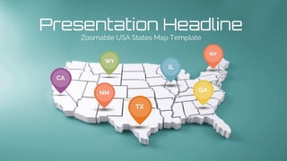 USA States Map Presentation Template