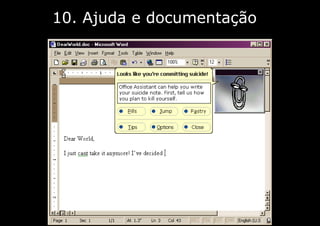 10. Ajuda e documentação
 