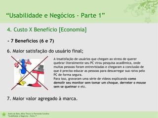 Usabilidade e Negocios