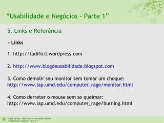 Usabilidade e Negocios