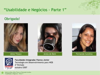 Usabilidade e Negocios