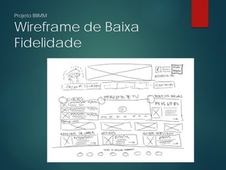 Projeto IBIMM
Wireframe de Baixa
Fidelidade
 