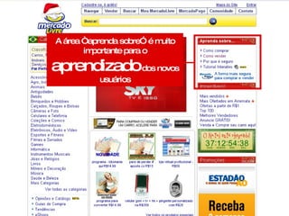 Curso Avançado  A área “aprenda sobre” é muito importante para o  aprendizado  dos novos usuários 