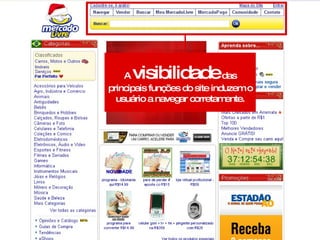 Curso Avançado  A  visibilidade  das principais funções do site induzem o usuário a navegar corretamente. 