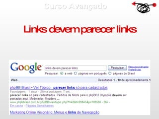 Curso Avançado  Links devem parecer links 