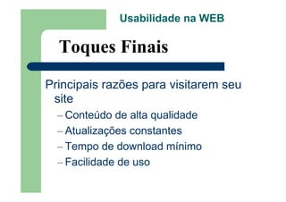 Usabilidade Web Alberane