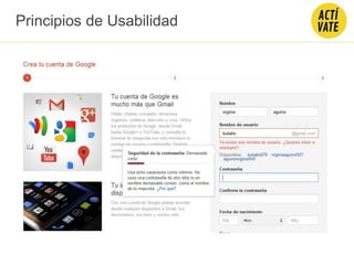 Principios de Usabilidad
 