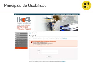 Principios de Usabilidad
 